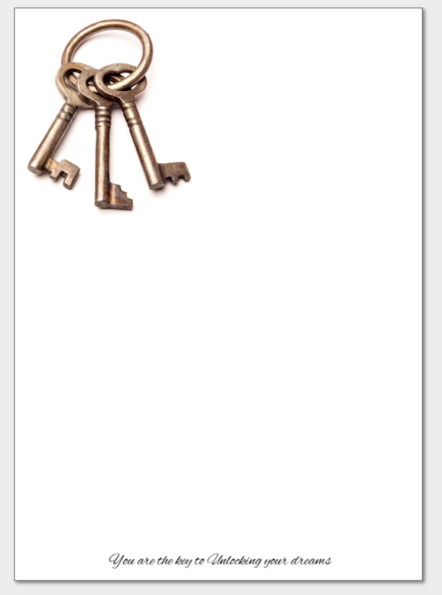 Vintage Keys Inspiration Notepad