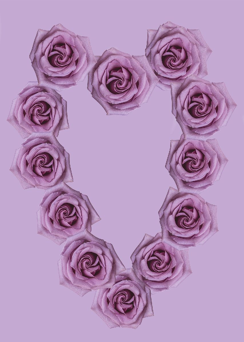 Rose Heart In Viola - Pantone Color of the year Botanical Greeting card